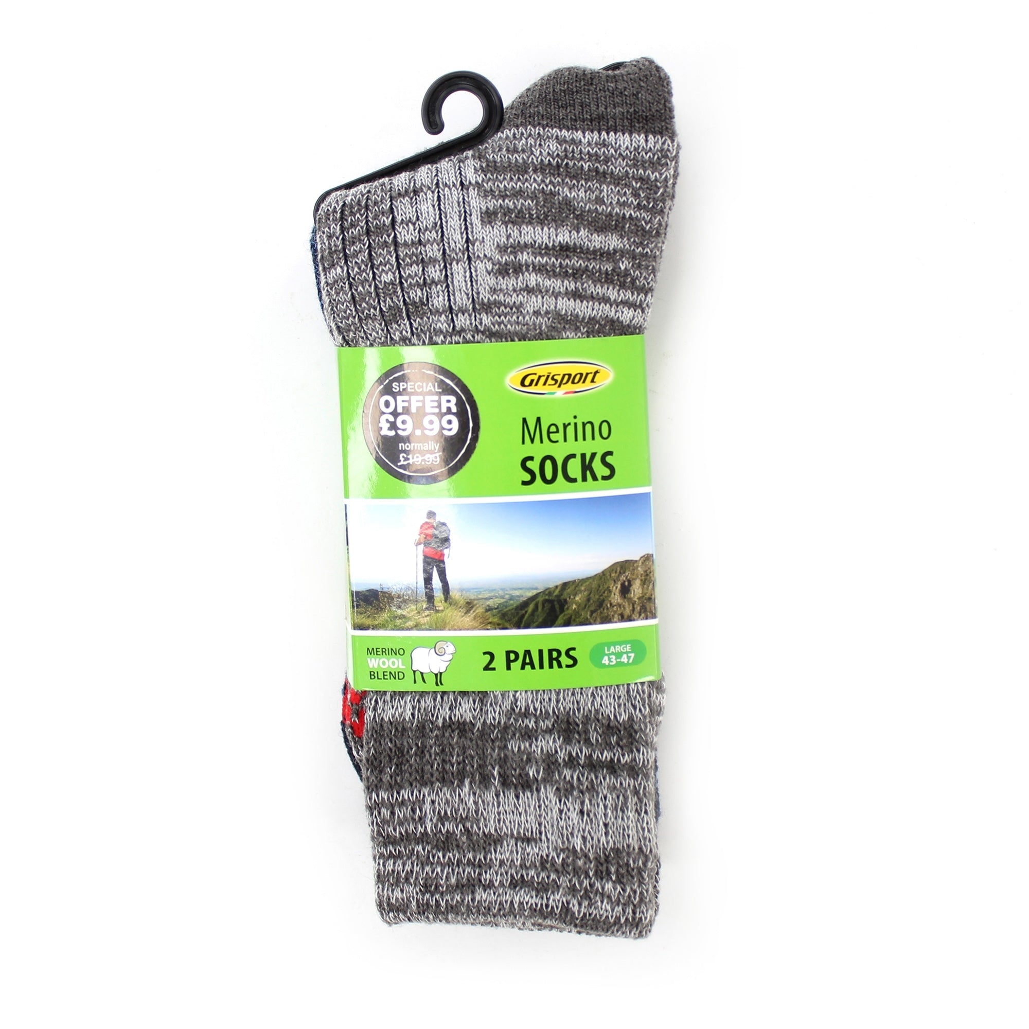 Mens Merino Wool Socks 2 Pairs