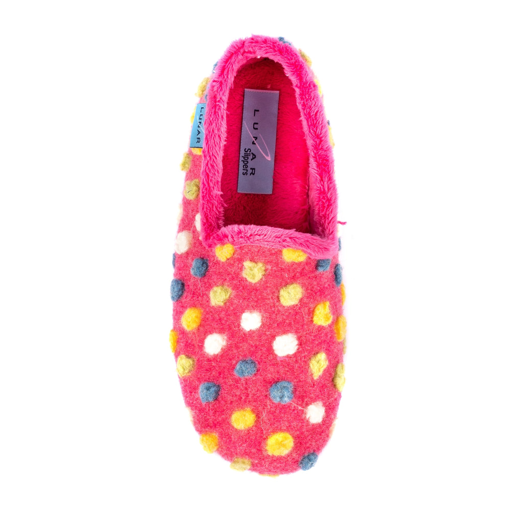 Helix Pink Polka Dot Slipper