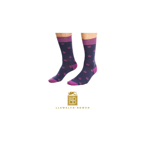 LLB Mens Navy Repeat Socks