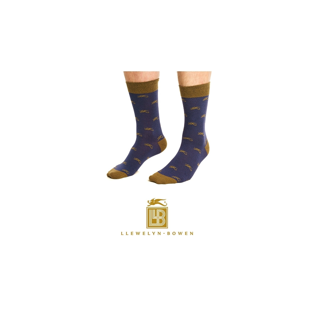 LLB Mens Navy Repeat Socks