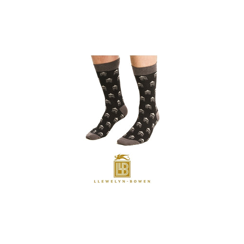LLB Mens Black Monoglam Socks