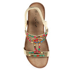 Mariella Beige Beaded Sandal