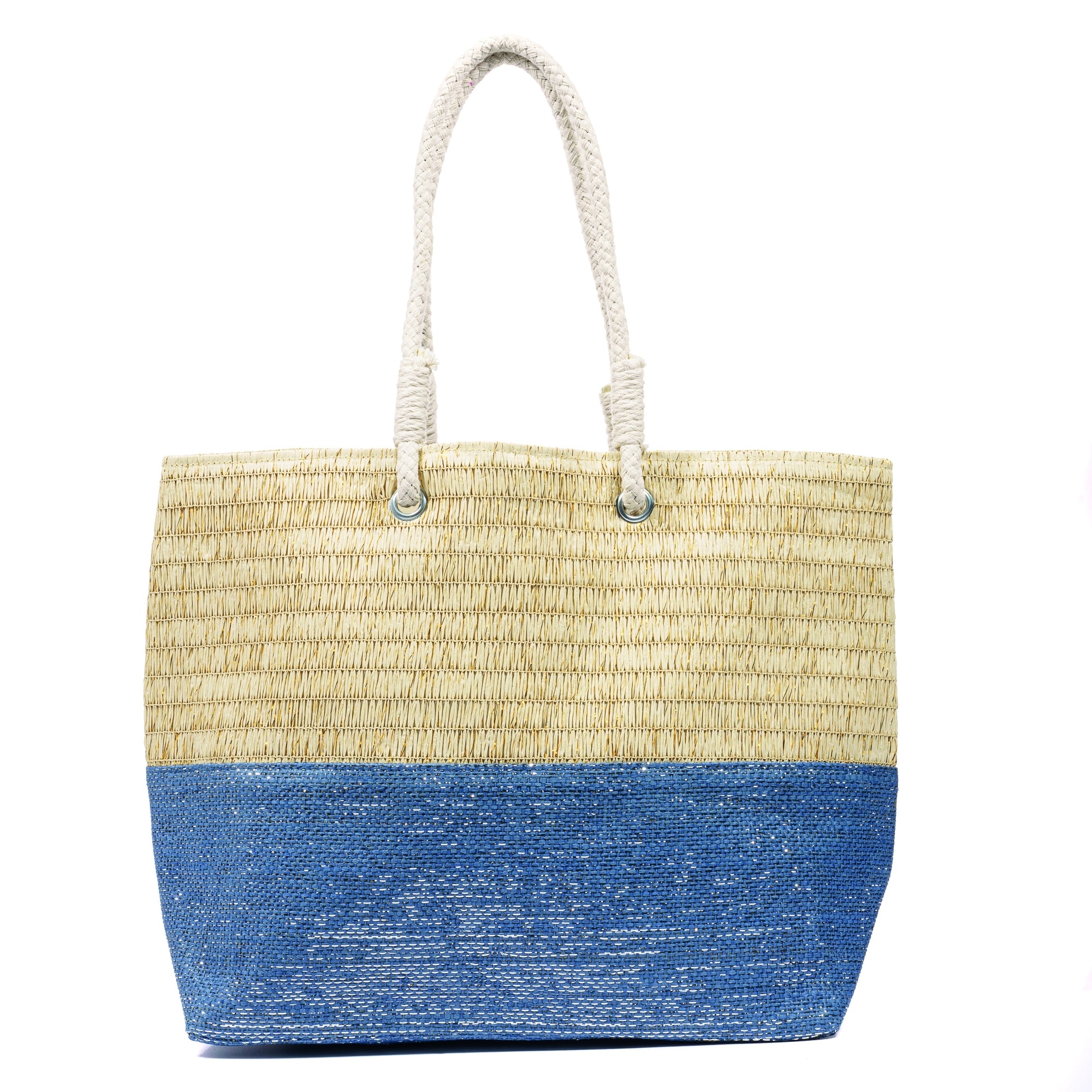 Surie Multi Blue Two Tone Beach Bag