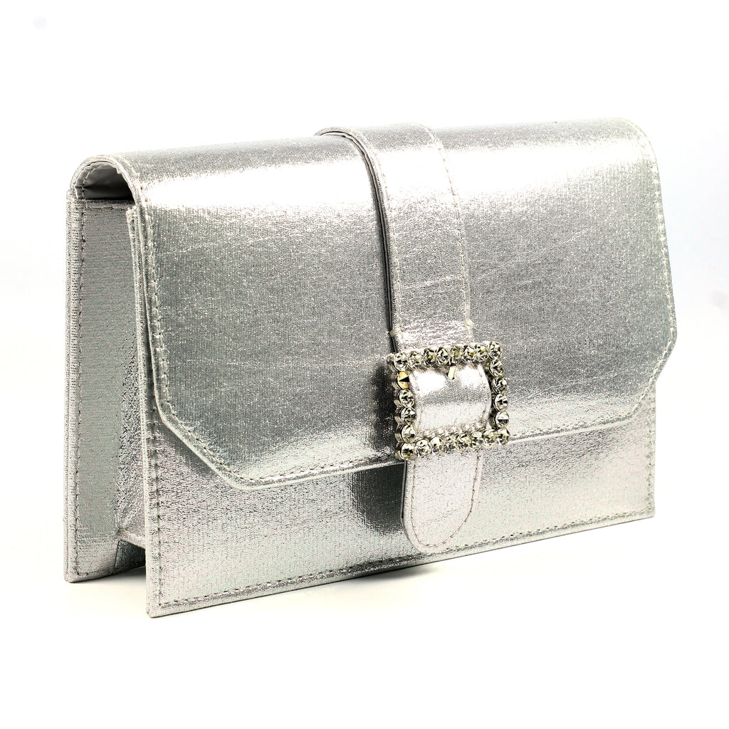 Trixabel Silver Satin Bag