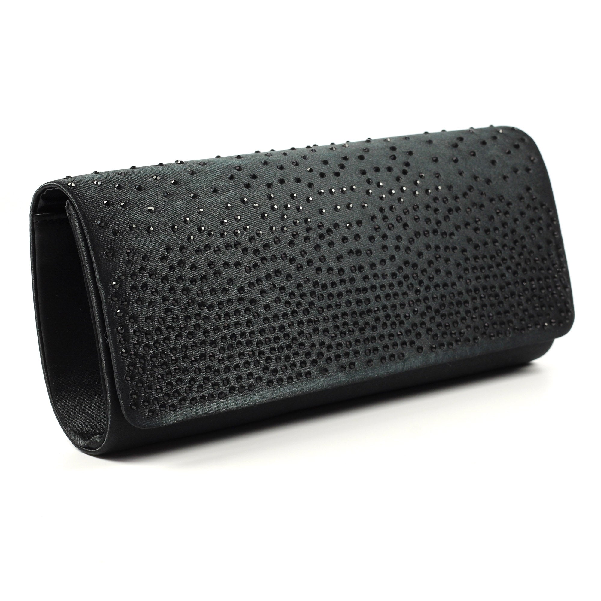Lucia Black Satin Bag