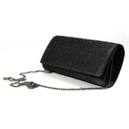 Lucia Black Satin Bag