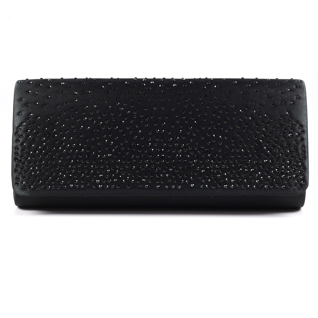 Lucia Black Satin Bag