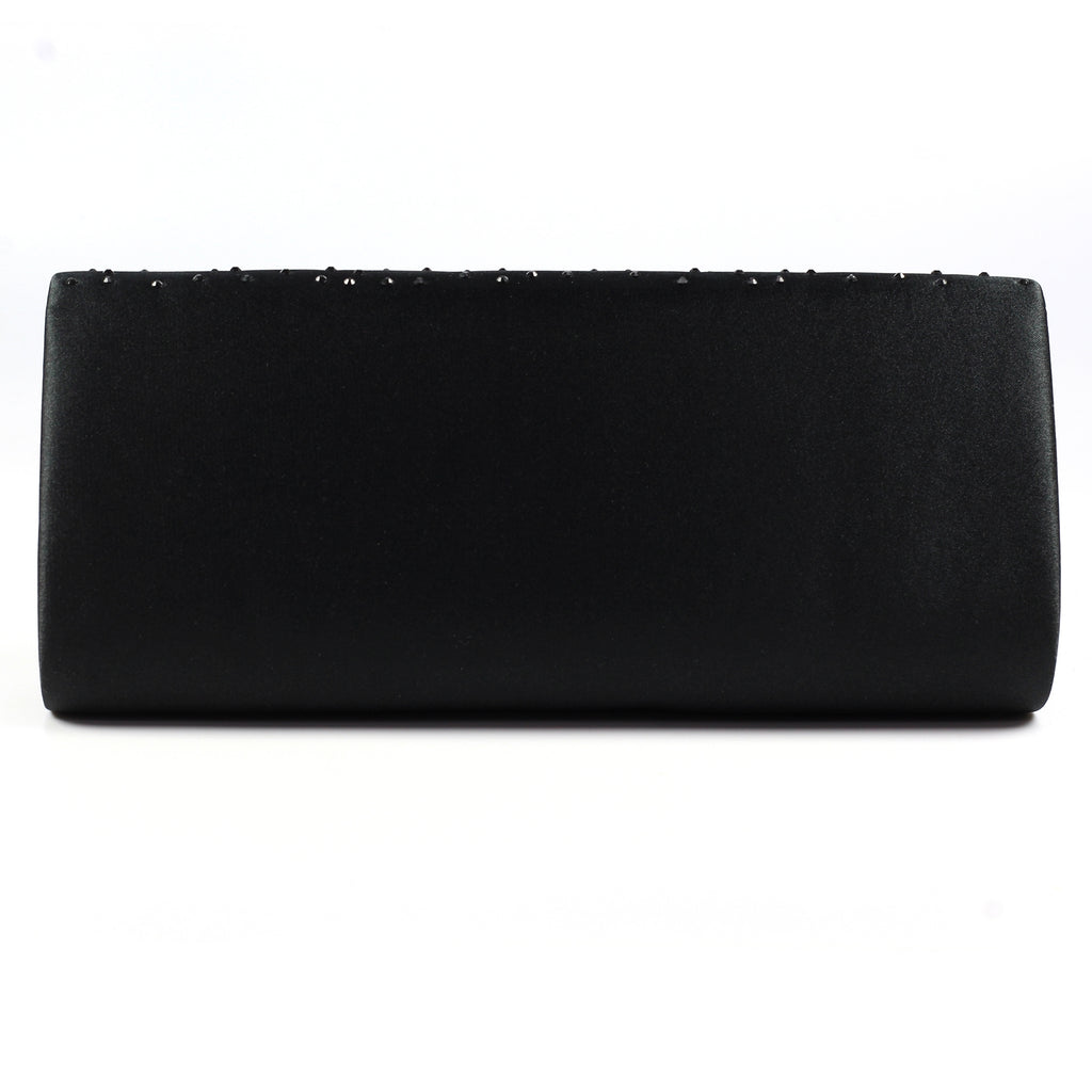 Lucia Black Satin Bag