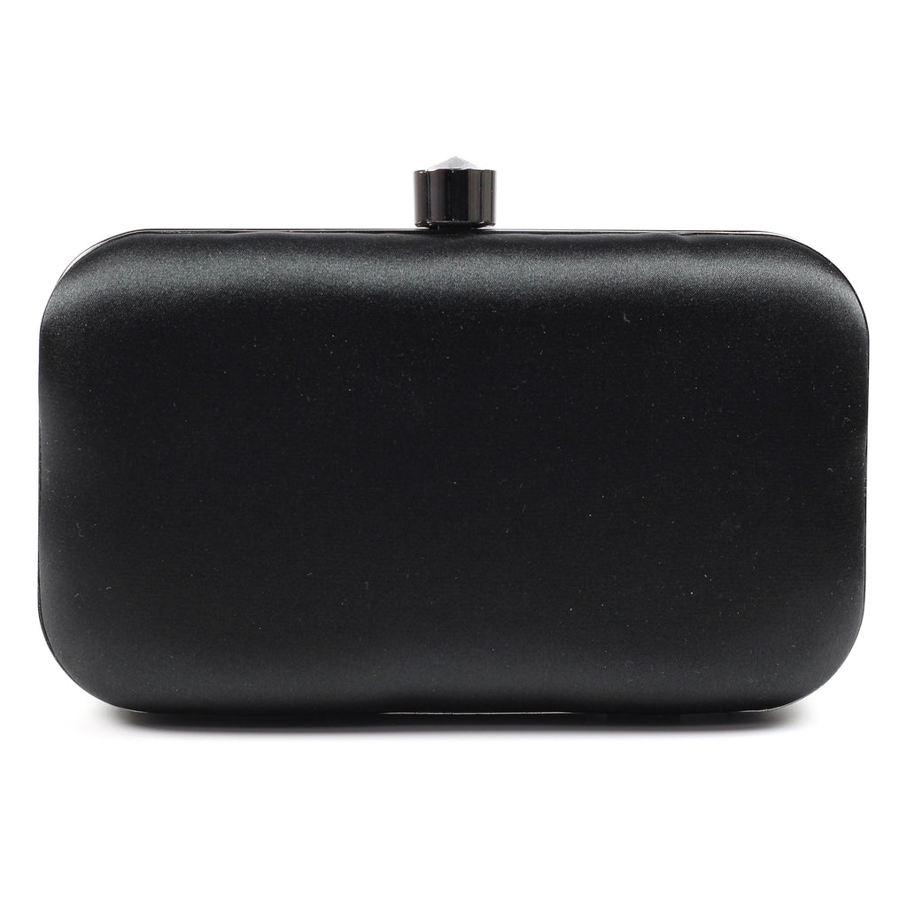 Regal Black Gemstone Clutch
