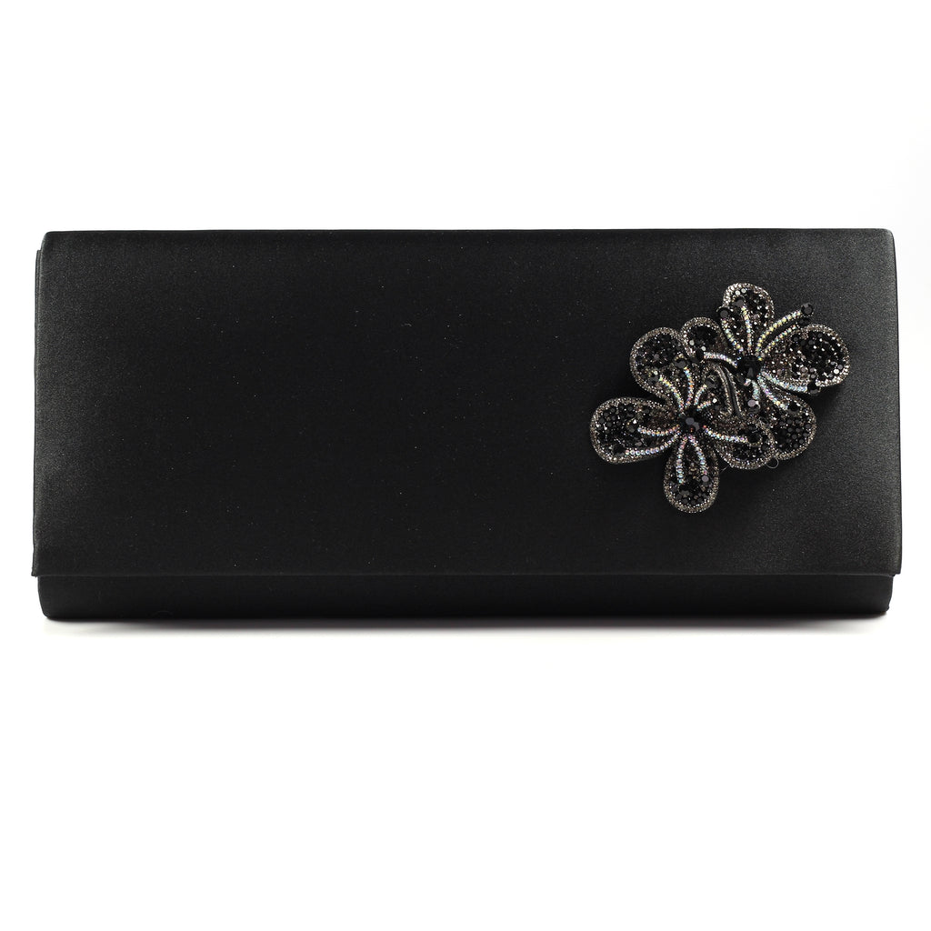 Ankara Black Satin Bag