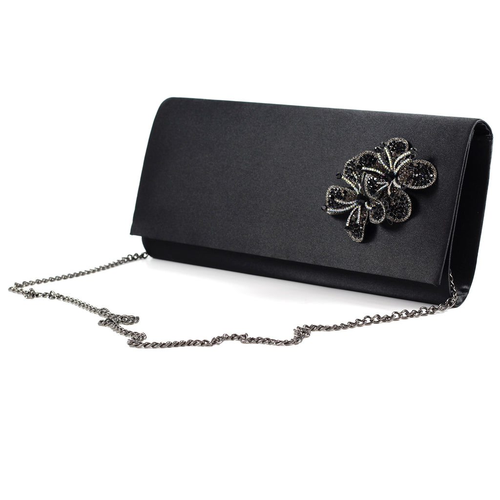 Ankara Black Satin Bag