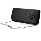 Ankara Black Satin Bag