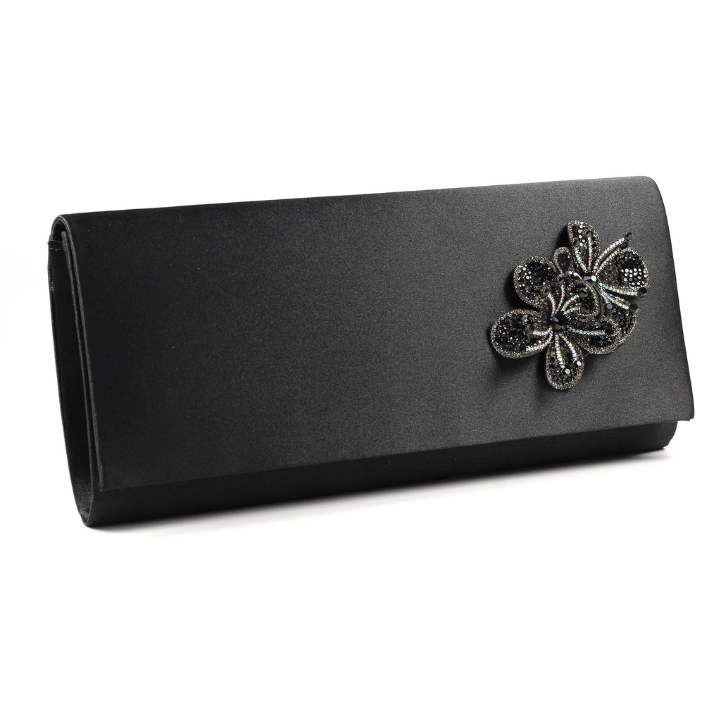 Ankara Black Satin Bag