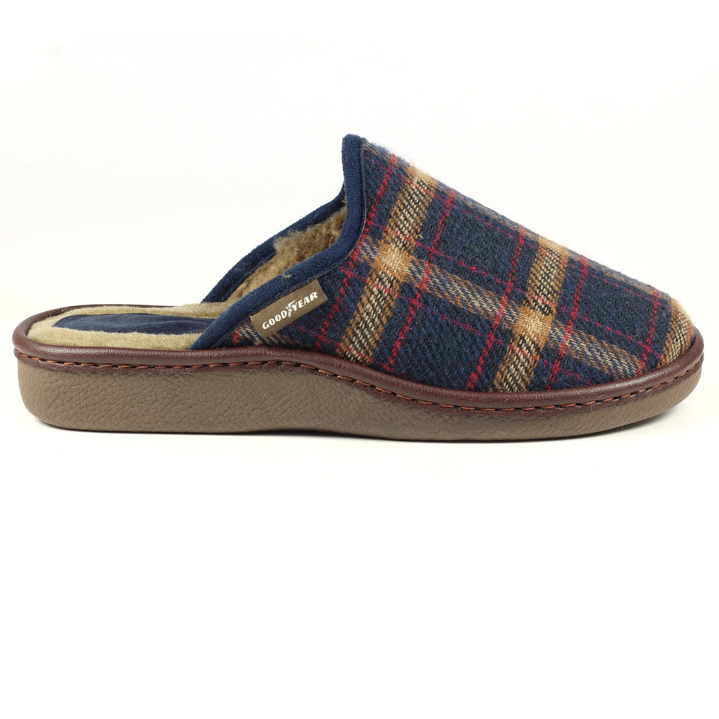 Frank Blue Mule Slipper