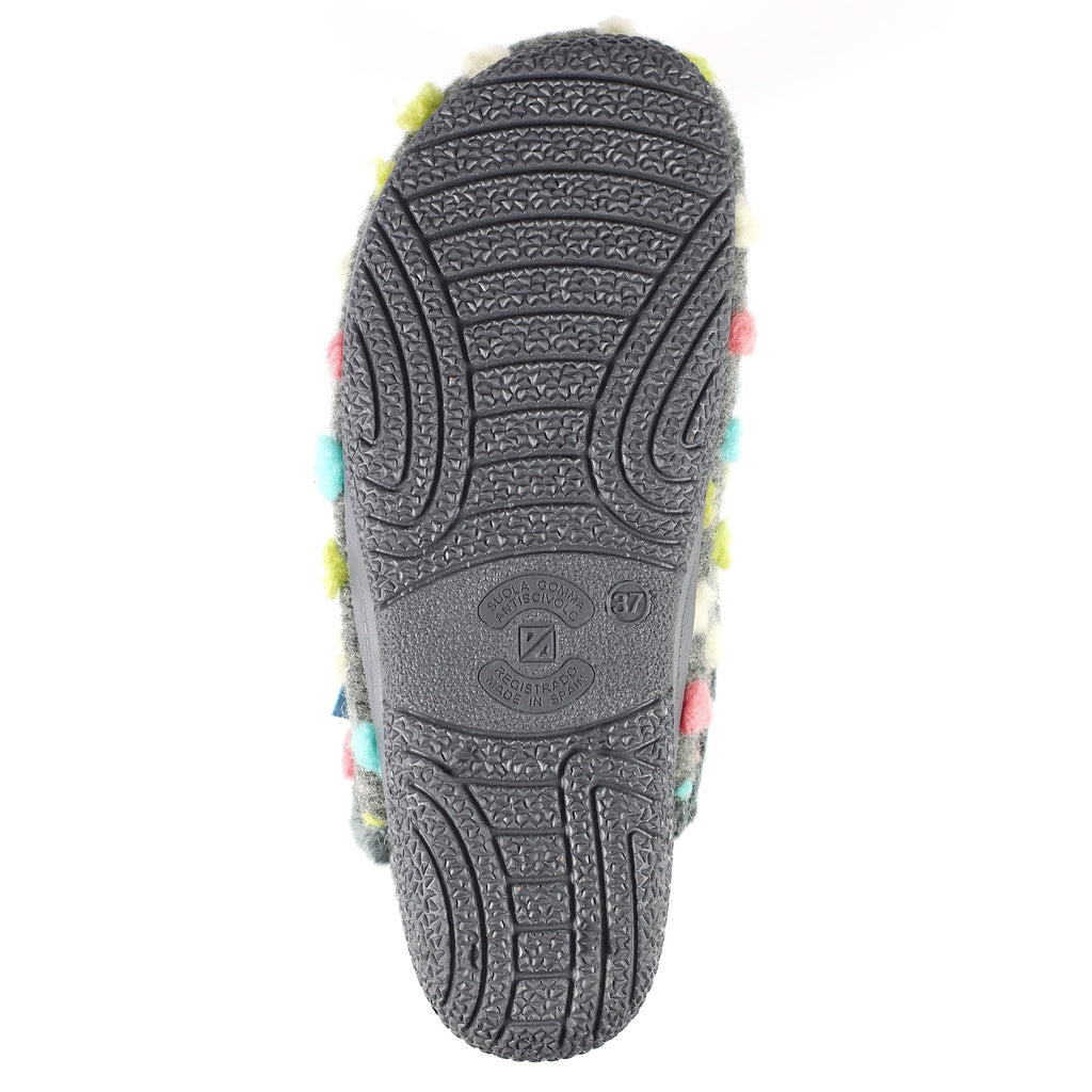 Montreal Grey Mule Slipper