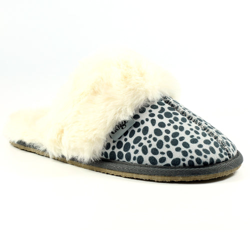 Dane Ocelot Suede Mule Slipper