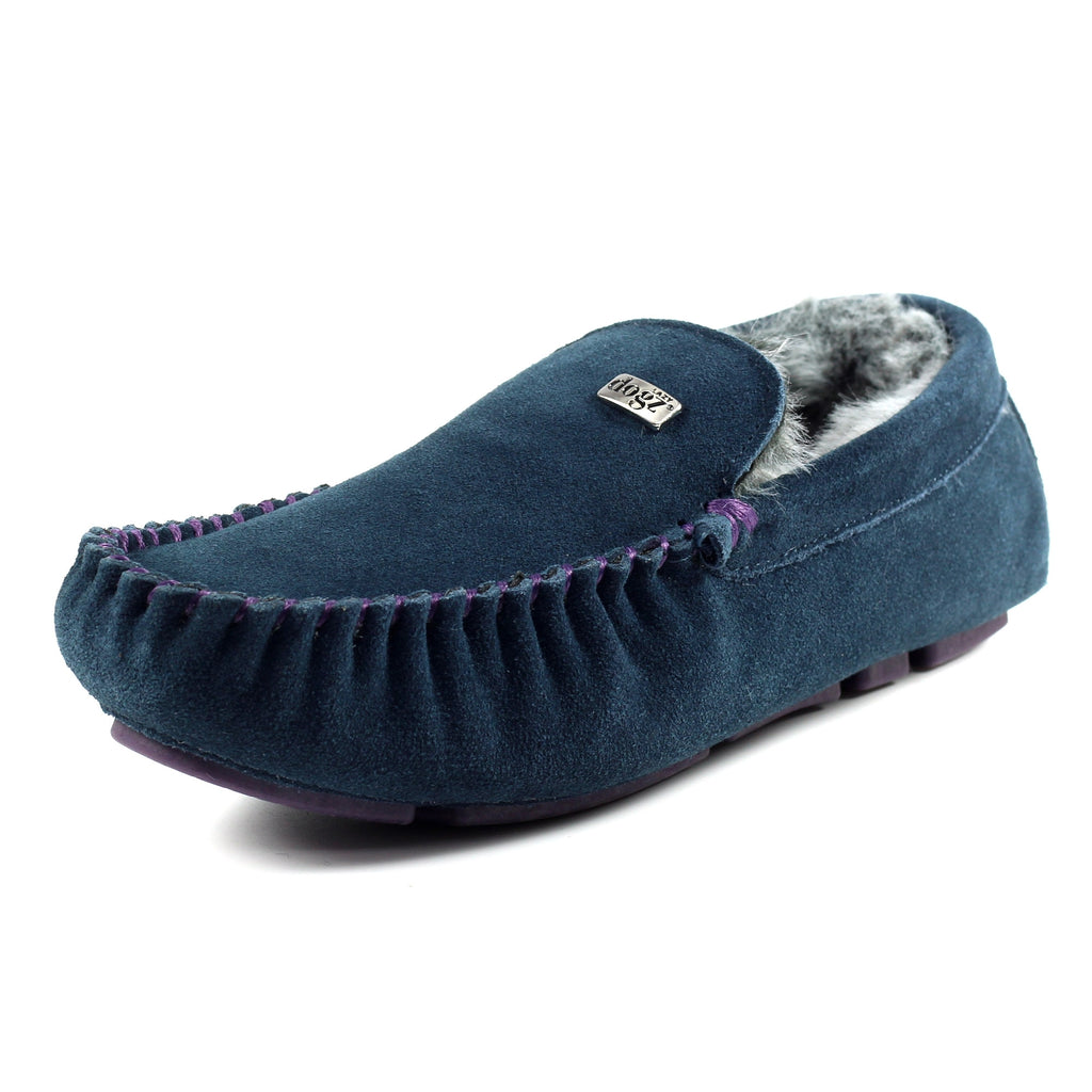 Percy II Blue Suede Slipper