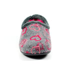 Jolly Grey Heart Full Slipper