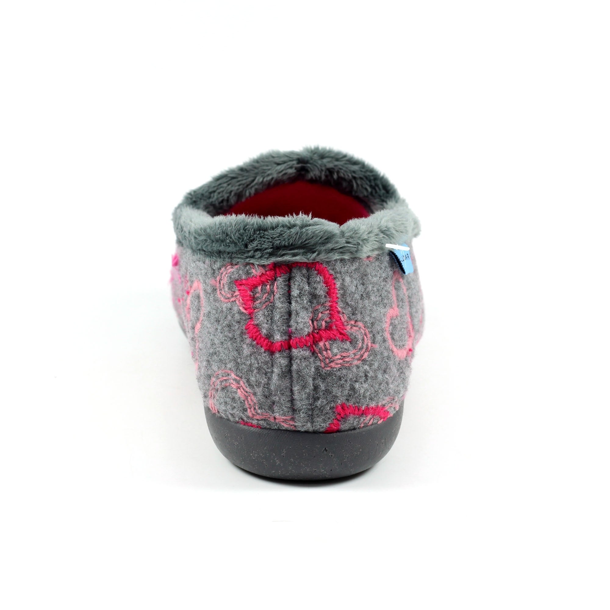 Jolly Grey Heart Full Slipper