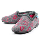 Jolly Grey Heart Full Slipper