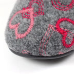 Jolly Grey Heart Full Slipper