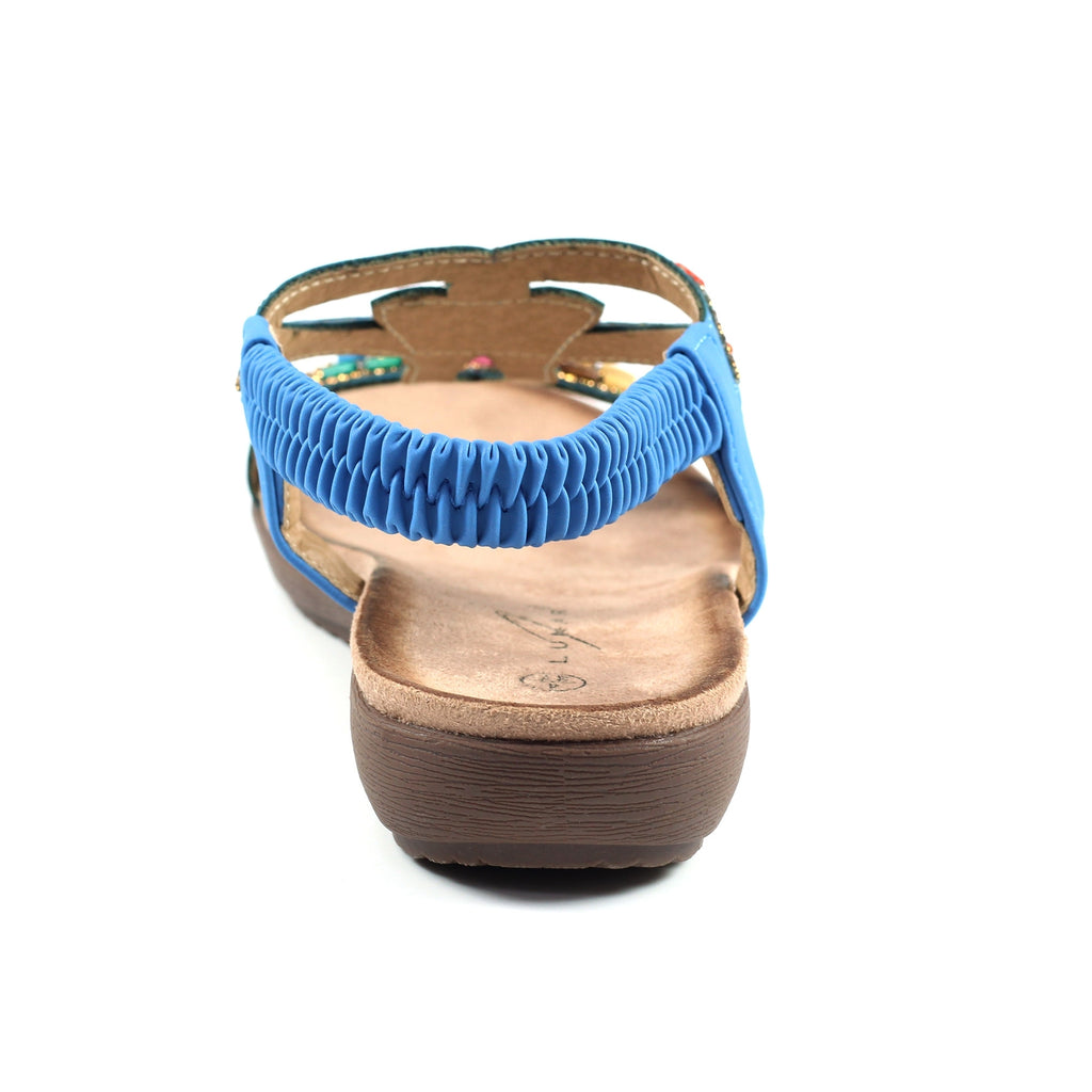 Mariella Blue Beaded Sandal