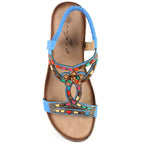 Mariella Blue Beaded Sandal