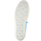 St. Ives Santorini Blue Leather Plimsoll