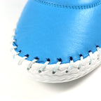 St. Ives Santorini Blue Leather Plimsoll