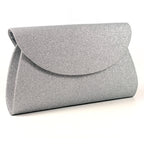 Sariyah Silver Glitter Clutch Bag