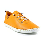 St. Ives Mustard Leather Plimsoll