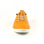 St. Ives Mustard Leather Plimsoll