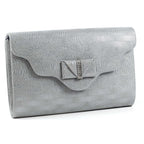 Mira Pewter Clutch Bag