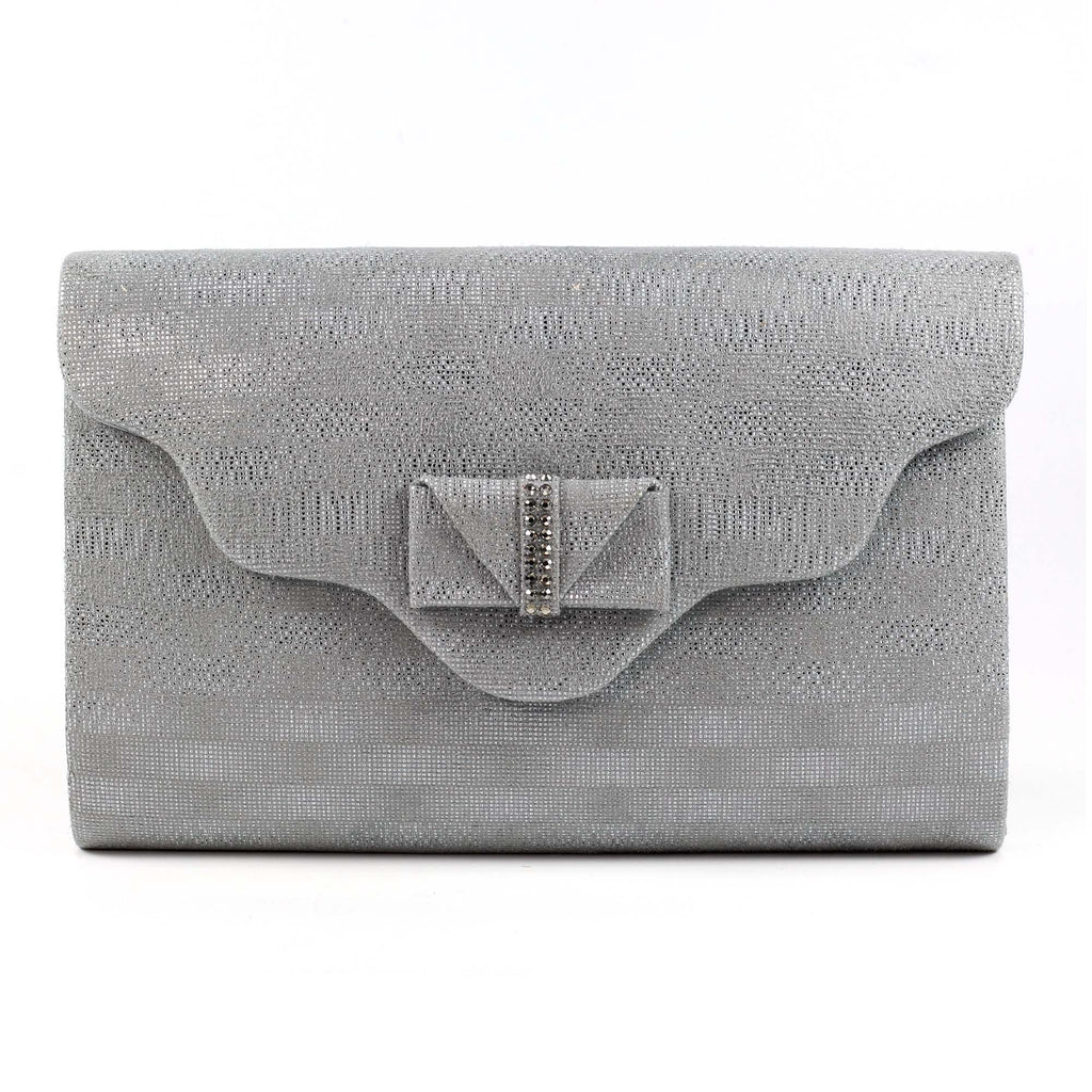 Mira Pewter Clutch Bag