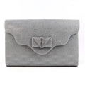 Mira Pewter Clutch Bag