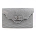 Mira Pewter Clutch Bag