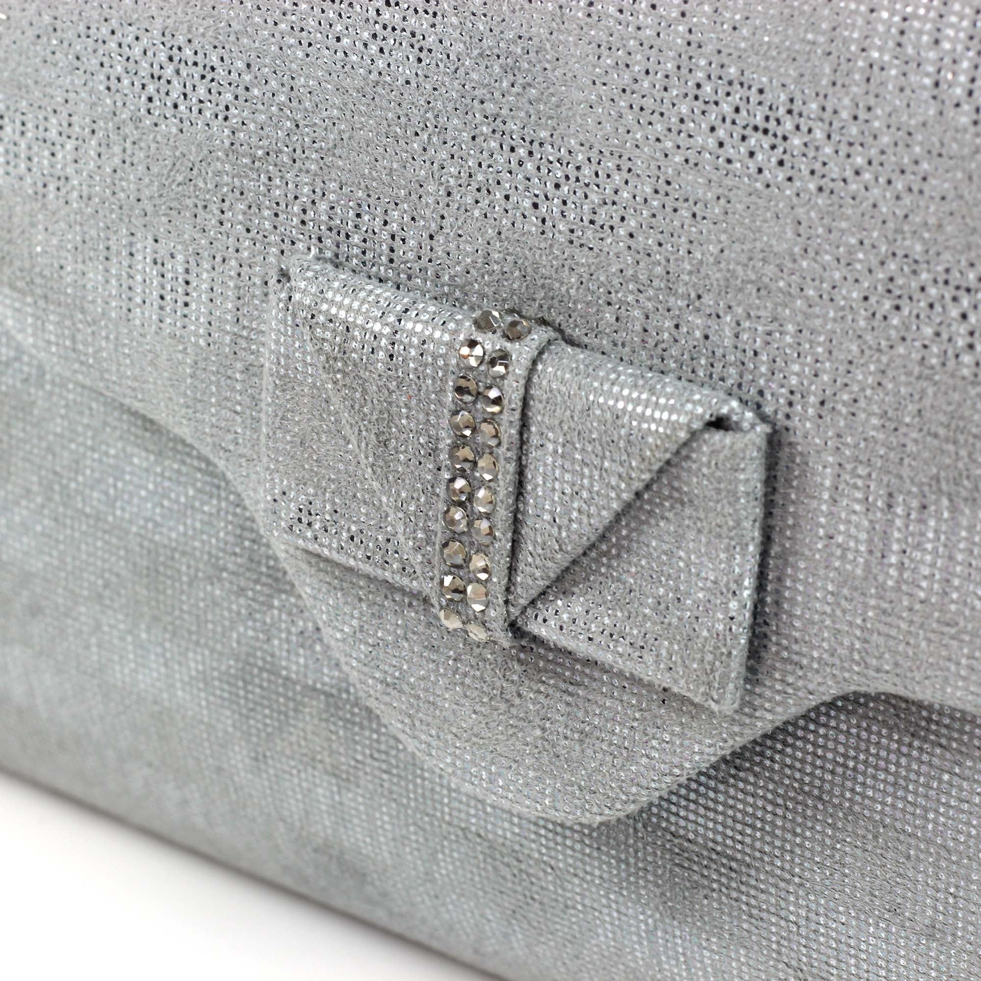 Mira Pewter Clutch Bag