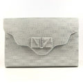 Mira Silver Clutch Bag