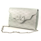 Mira Silver Clutch Bag