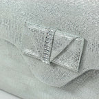 Mira Silver Clutch Bag