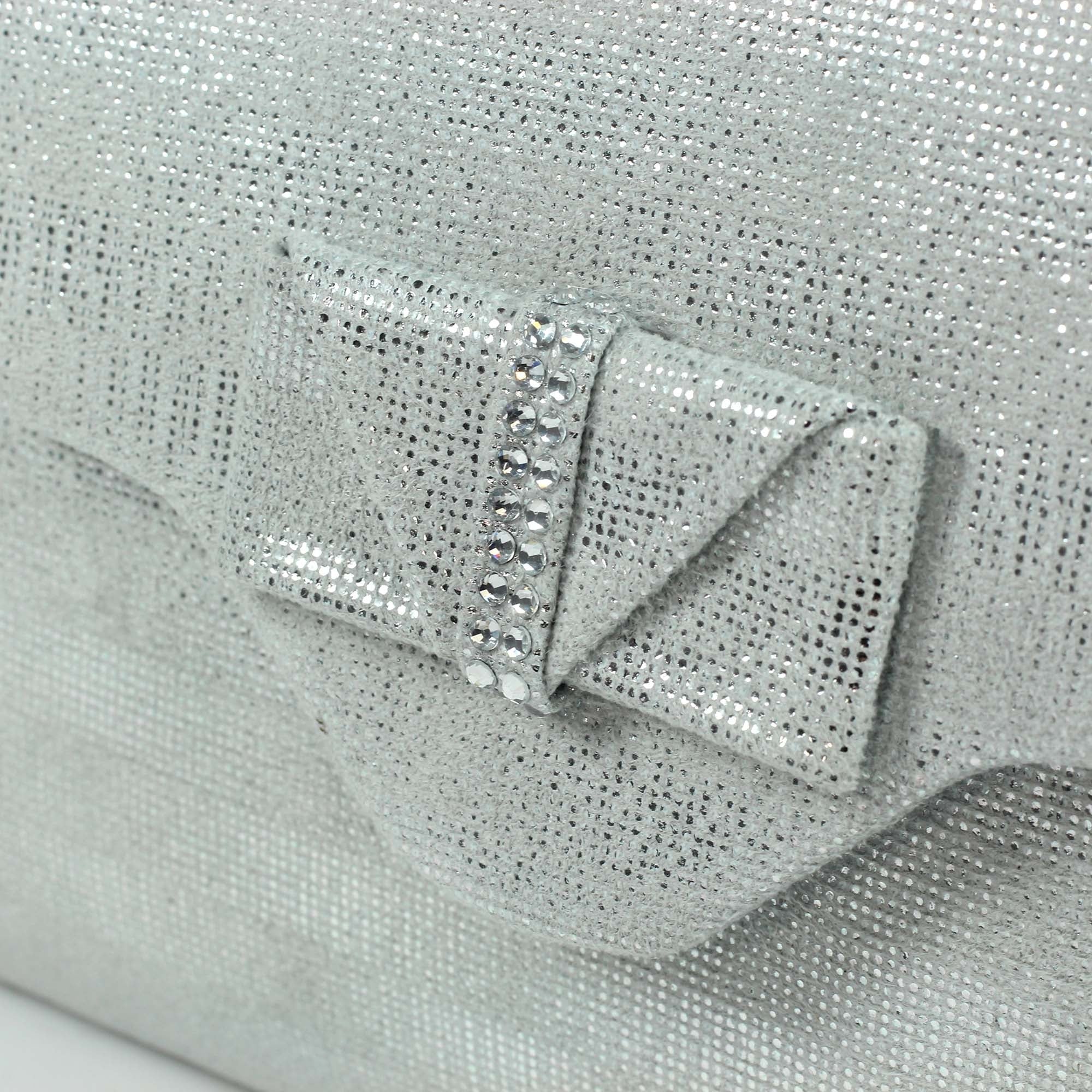 Mira Silver Clutch Bag
