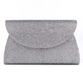 Sariyah Pewter Glitter Clutch Bag