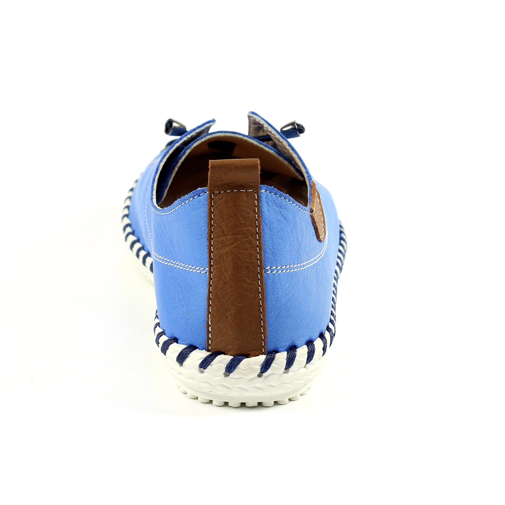 St. Ives Cobalt Blue Leather Plimsoll