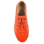 St. Ives Orange Leather Plimsoll