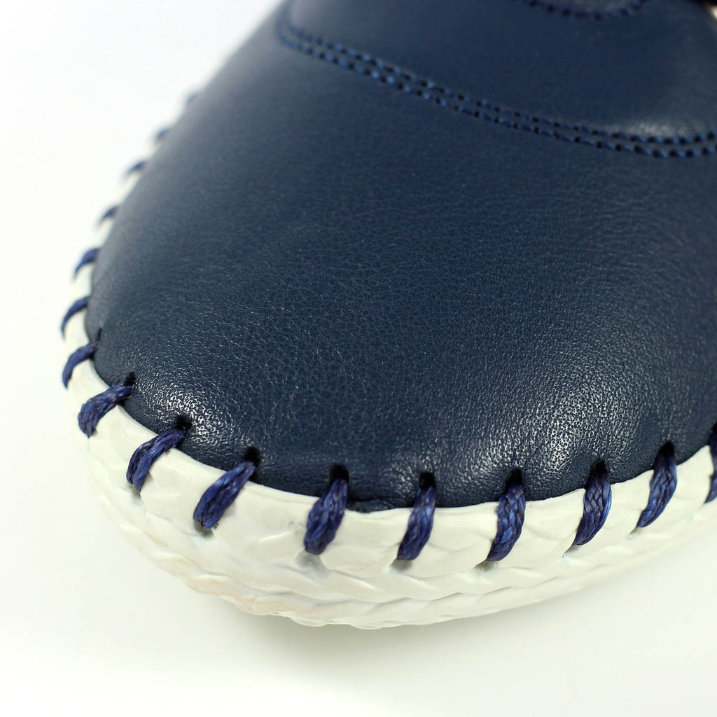 St. Ives Blue Leather Plimsoll