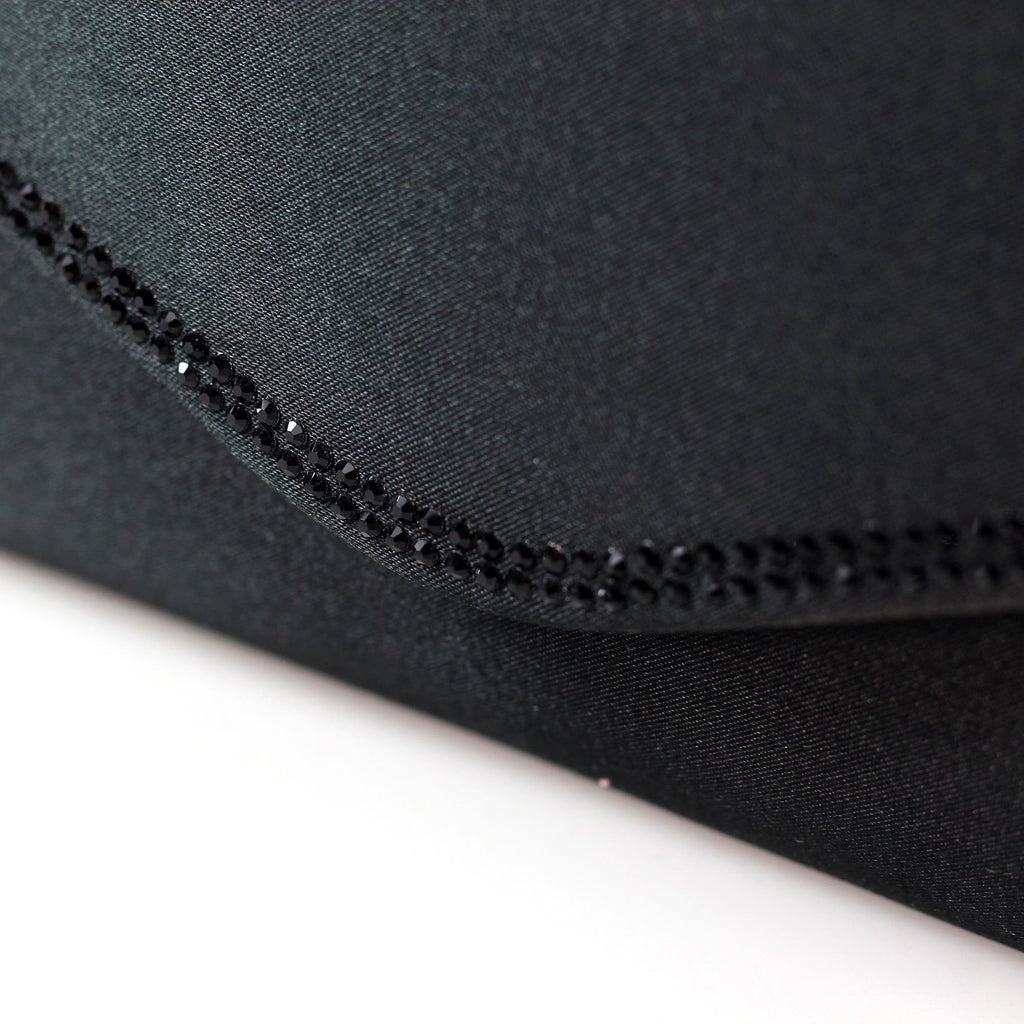 Janelle Black Satin Bag