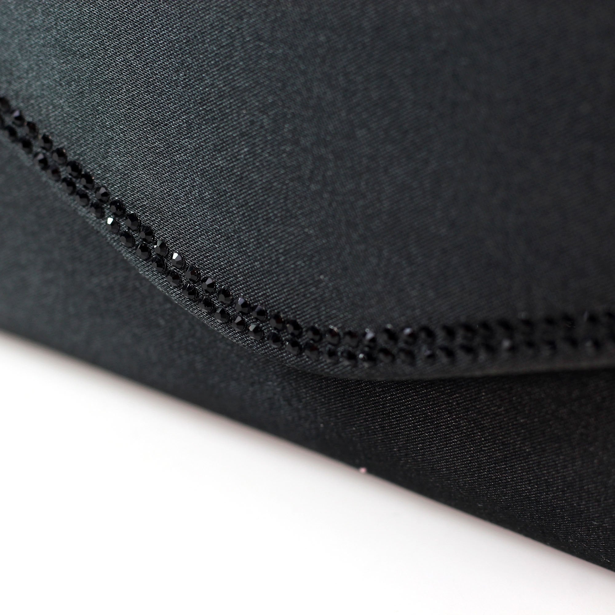 Janelle Black Satin Bag