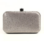 Regal / Rubiya Dark Grey Gemstone Clutch