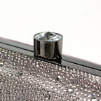 Regal / Rubiya Dark Grey Gemstone Clutch