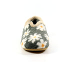 Daisy Grey Flower Slipper